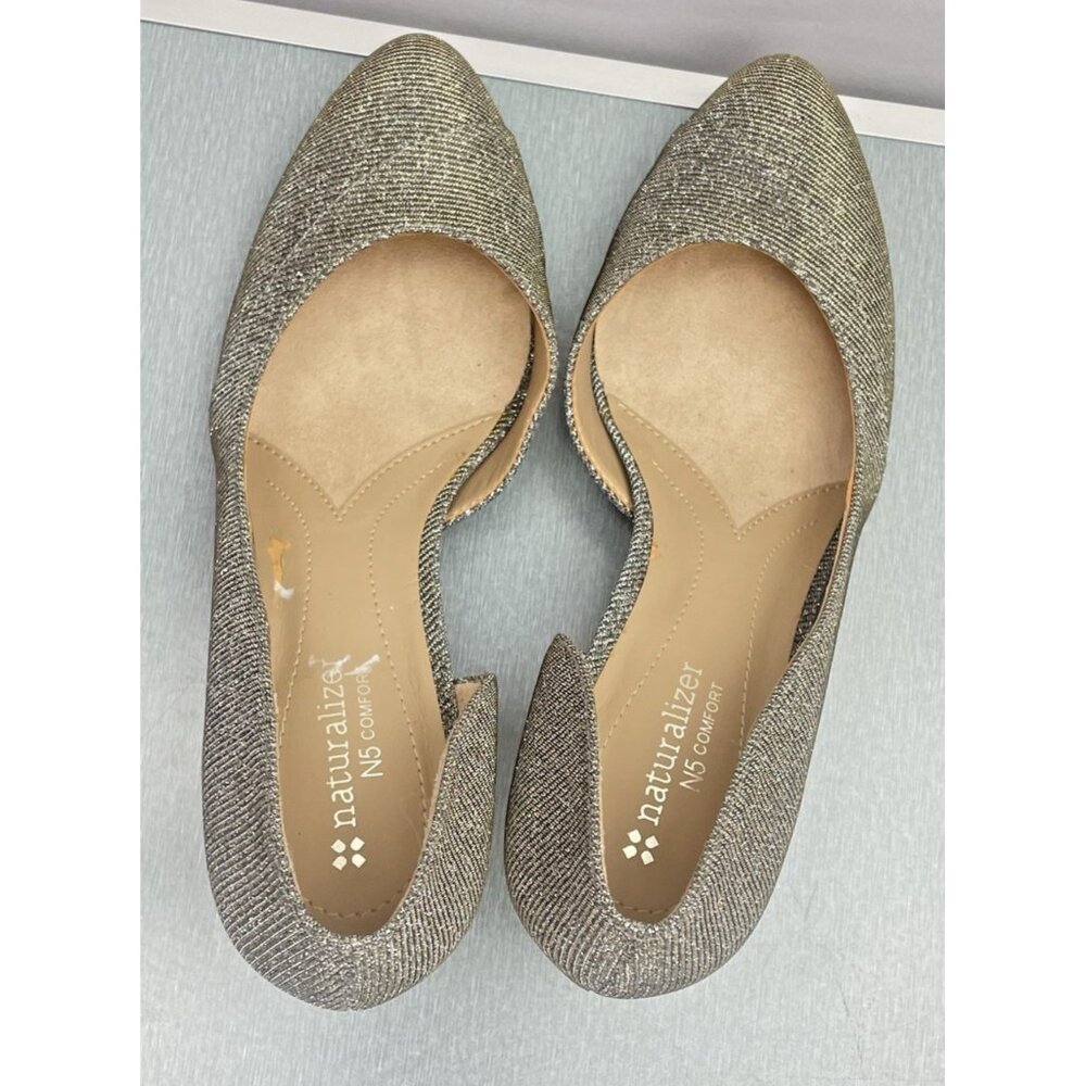 Naturalizer Deva Pewter Glitter Womens heels size 7.5 M Comfort - Picture 2 of 13